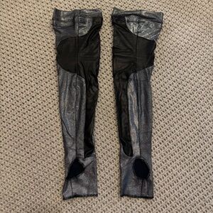 Silver and Black Pole Dance Stockings